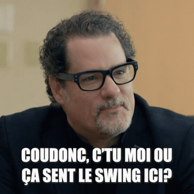Man With Glasses And Beard Coudong C'tu Moi Ou Ca Sent Le Swing Ici ? GIF