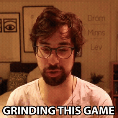 Man With Glasses And Beard Grinding Game GIF