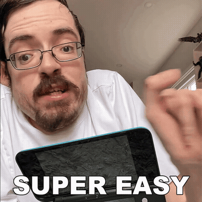 Man With Glasses And Beard Holding Nintendo 3DS Super Easy GIF