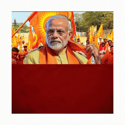 Man With Glasses and Beard Holding Orange Flag