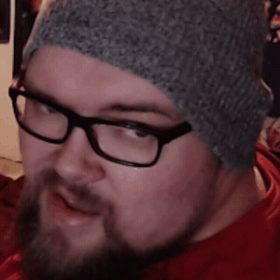 Man With Glasses And Beard In Beanie GIF