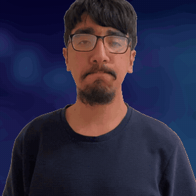 Man With Glasses And Beard In Blue Shirt GIF