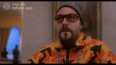 Man With Glasses And Beard In Camouflage Jacket GIF