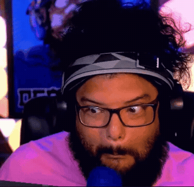 Man With Glasses And Beard In Pink Shirt GIF