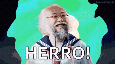Man With Glasses And Beard In Sailor Outfit Herro GIF