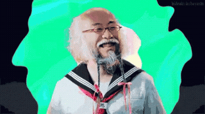 Man with Glasses and Beard in Sailor Suit