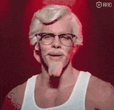 Man With Glasses And Beard In Tank Top GIF