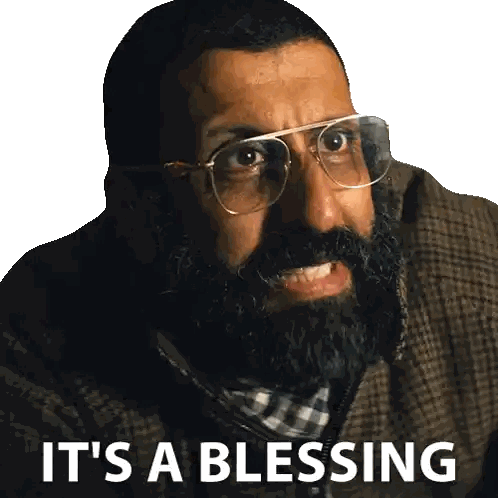 Man With Glasses And Beard It's A Blessing Sticker