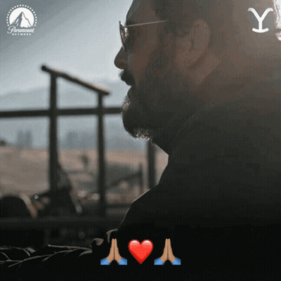 Man With Glasses And Beard Looking Out Window With Paramount Logo GIF