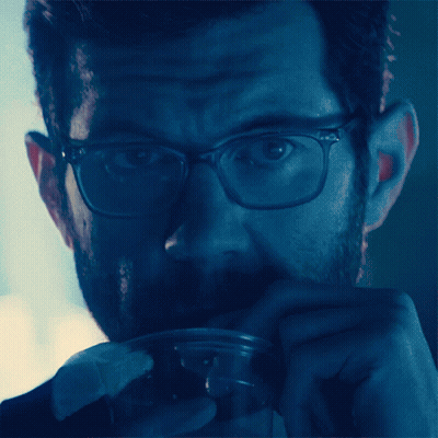 Man With Glasses And Beard Making Face GIF