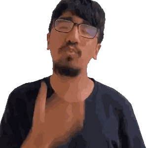 Man With Glasses And Beard Making Funny Face Sticker