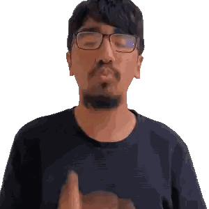 Man With Glasses And Beard Making Funny Face Sticker