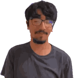 Man With Glasses And Beard Making Funny Face Sticker