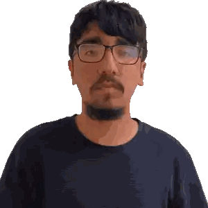 Man With Glasses And Beard Making Funny Face Sticker
