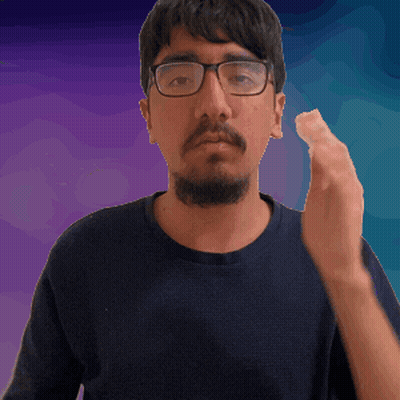 Man With Glasses And Beard Making Gesture GIF