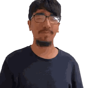 Man With Glasses And Beard Making Gesture Sticker