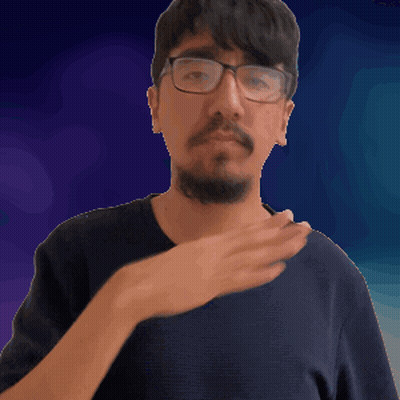 Man With Glasses And Beard Making Gesture GIF