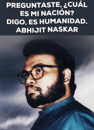 Man With Glasses And Beard On Abhijit Naskar Poster GIF