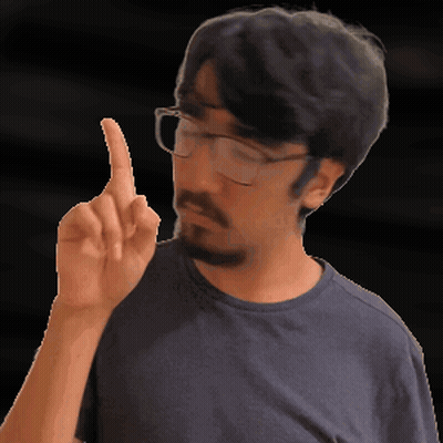 Man With Glasses And Beard Pointing GIF