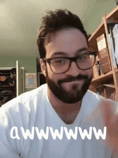 Man With Glasses And Beard Saying Awwwwww GIF