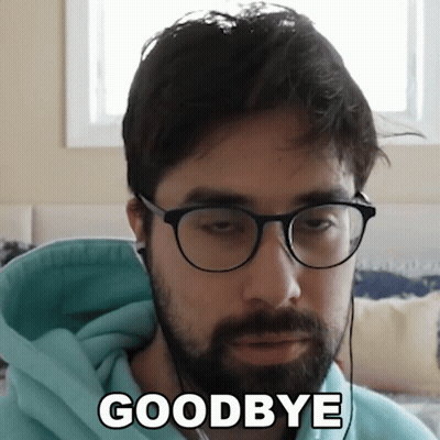 Man With Glasses And Beard Saying Goodbye GIF