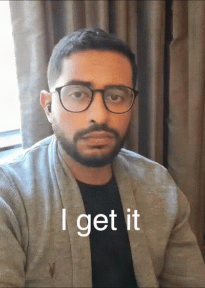 Man With Glasses And Beard Saying I Get It GIF