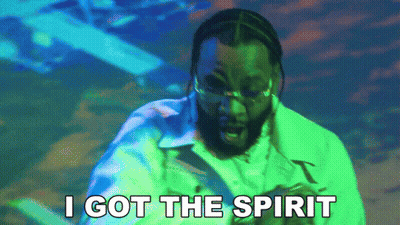 Man With Glasses And Beard Saying I Got The Spirit GIF