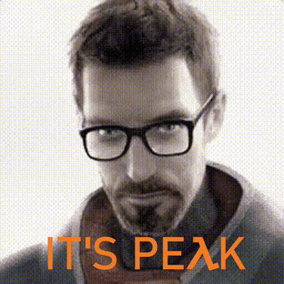Man With Glasses and Beard Saying It's Peak