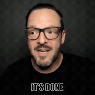 Man With Glasses And Beard Saying Its Done GIF