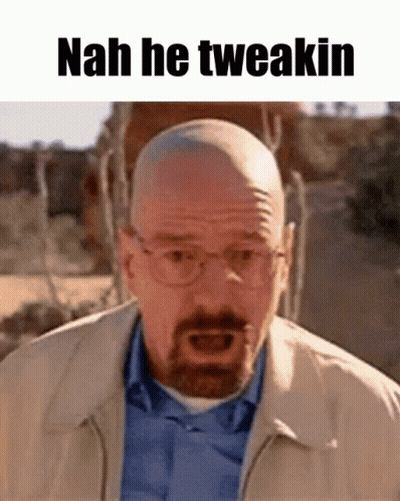 Man With Glasses And Beard Saying Nah He Tweakin GIF
