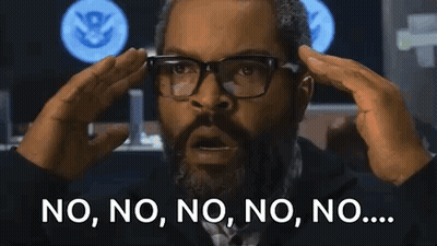 Man With Glasses and Beard Saying No