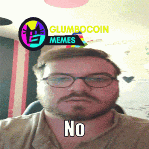Man With Glasses And Beard Saying No GIF