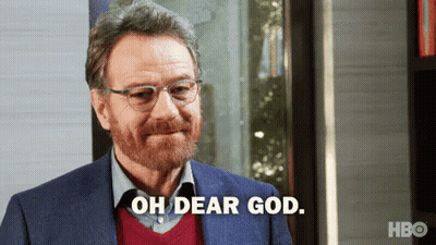 Man With Glasses And Beard Saying Oh Dear God GIF