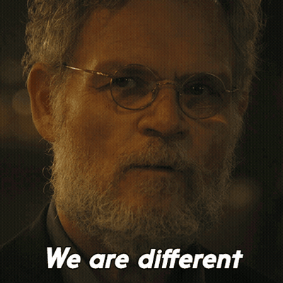 Man With Glasses And Beard Saying We Are Different GIF