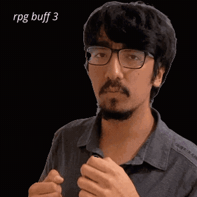 Man With Glasses And Beard Says Defense Up GIF