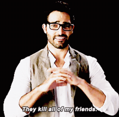 Man With Glasses And Beard Says They Kill All Of My Friends GIF