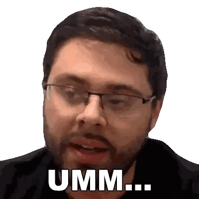 Man With Glasses And Beard Says Umm Sticker