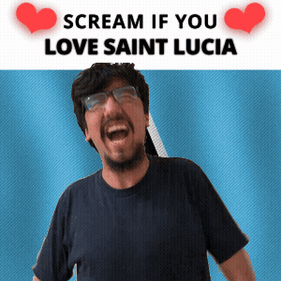 Man With Glasses And Beard Screaming Scream If You Love Saint Lucia GIF