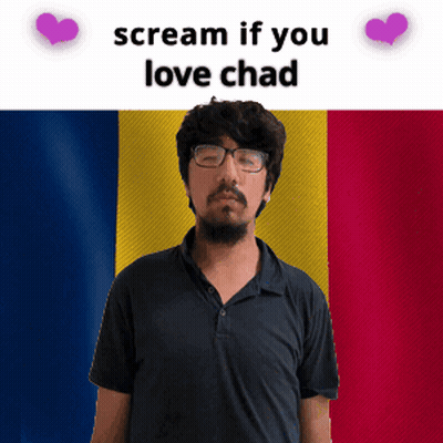 Man with Glasses and Beard Sings Love Chad