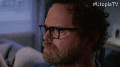 Man With Glasses And Beard Sitting On Couch #UtopiaTV GIF