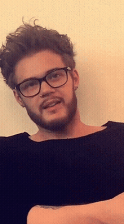 Man With Glasses And Beard Smiling GIF