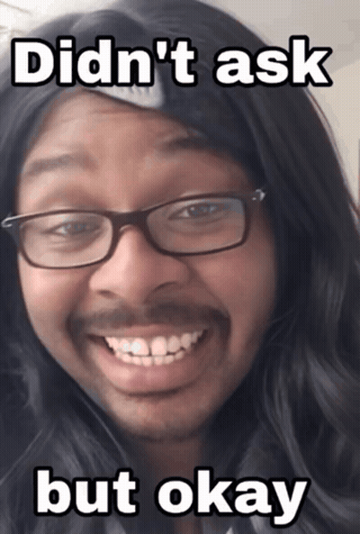 Man With Glasses And Beard Smiling Didn't Ask But Okay GIF