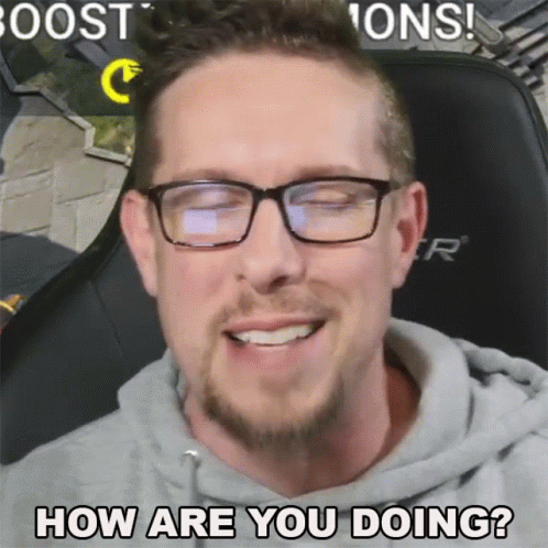 Man With Glasses And Beard Smiling How Are You Doing GIF