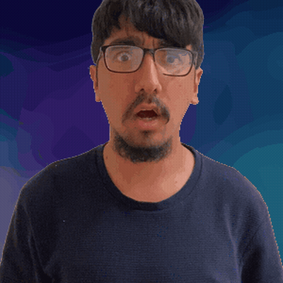 Man With Glasses And Beard Surprised Mouth Open GIF