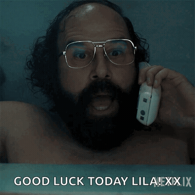 Man With Glasses And Beard Talking On Phone Smash It Good Luck Today Lilaexxxix GIF
