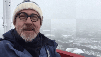 Man With Glasses And Beard Wearing Beanie GIF
