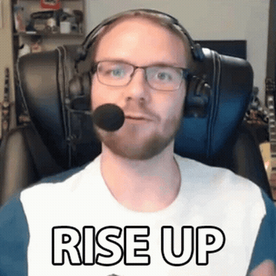 Man With Glasses And Beard Wearing Headphones And Microphone GIF