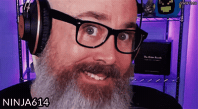 Man With Glasses and Beard Wearing Headphones Ninja