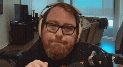 Man With Glasses And Beard Wearing Headphones GIF