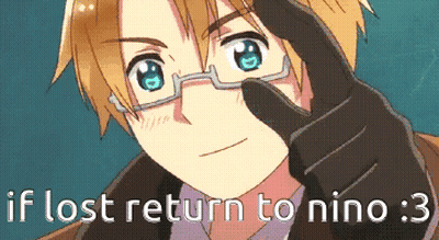 Man With Glasses And Black Glove Says If Lost Return To Nino GIF